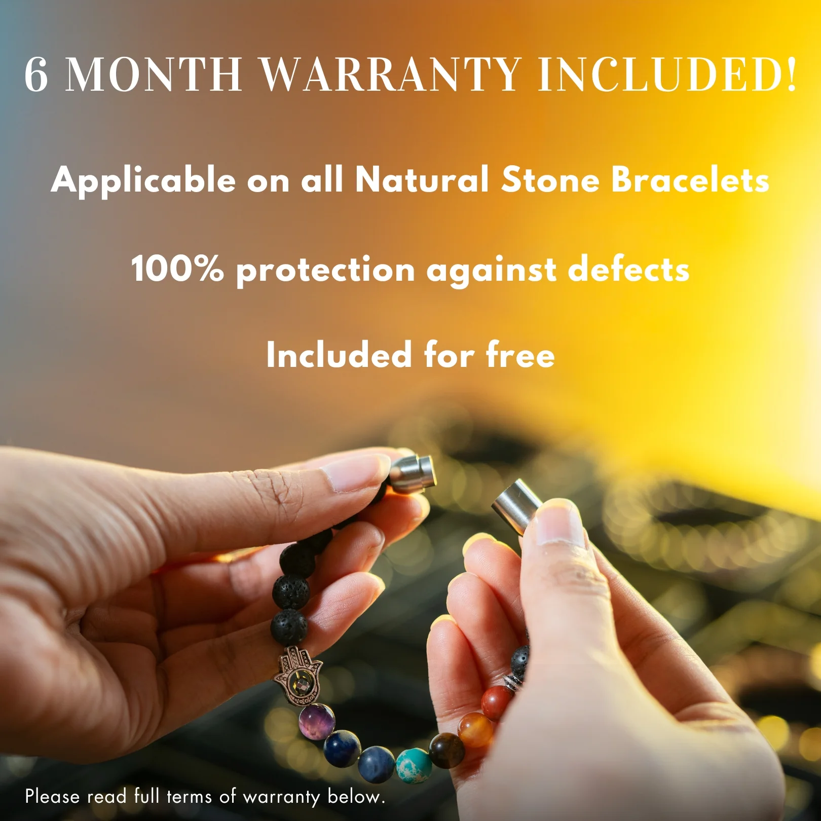 7 Chakra Natural Stone Couple Bracelet - Image 7