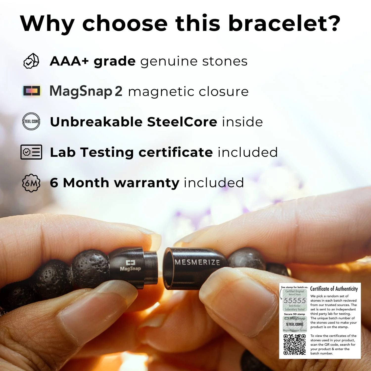 Money Magnet Pyrite 9 Chakra Natural Stone Bracelet - Image 5