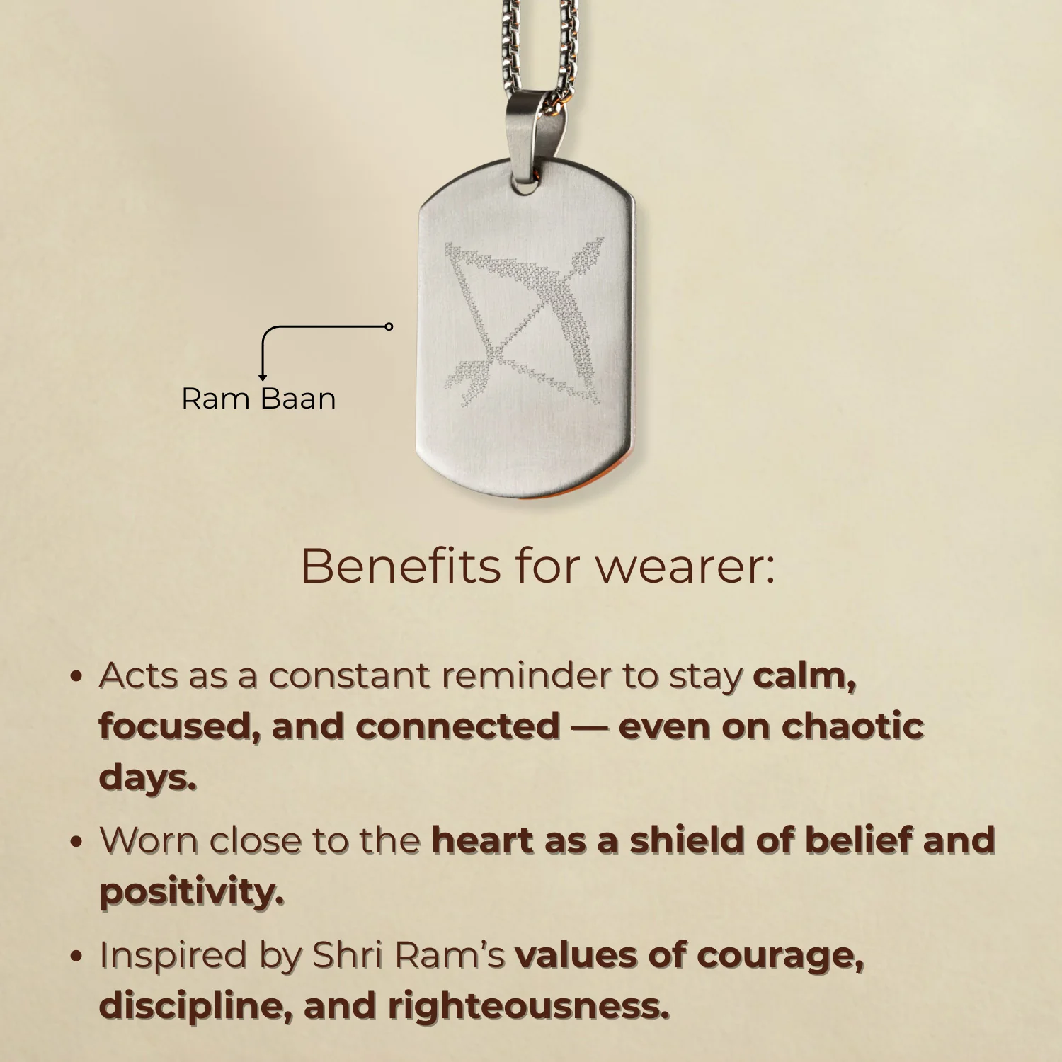 Ram Baan MicroCarved Tag Necklace - Image 18