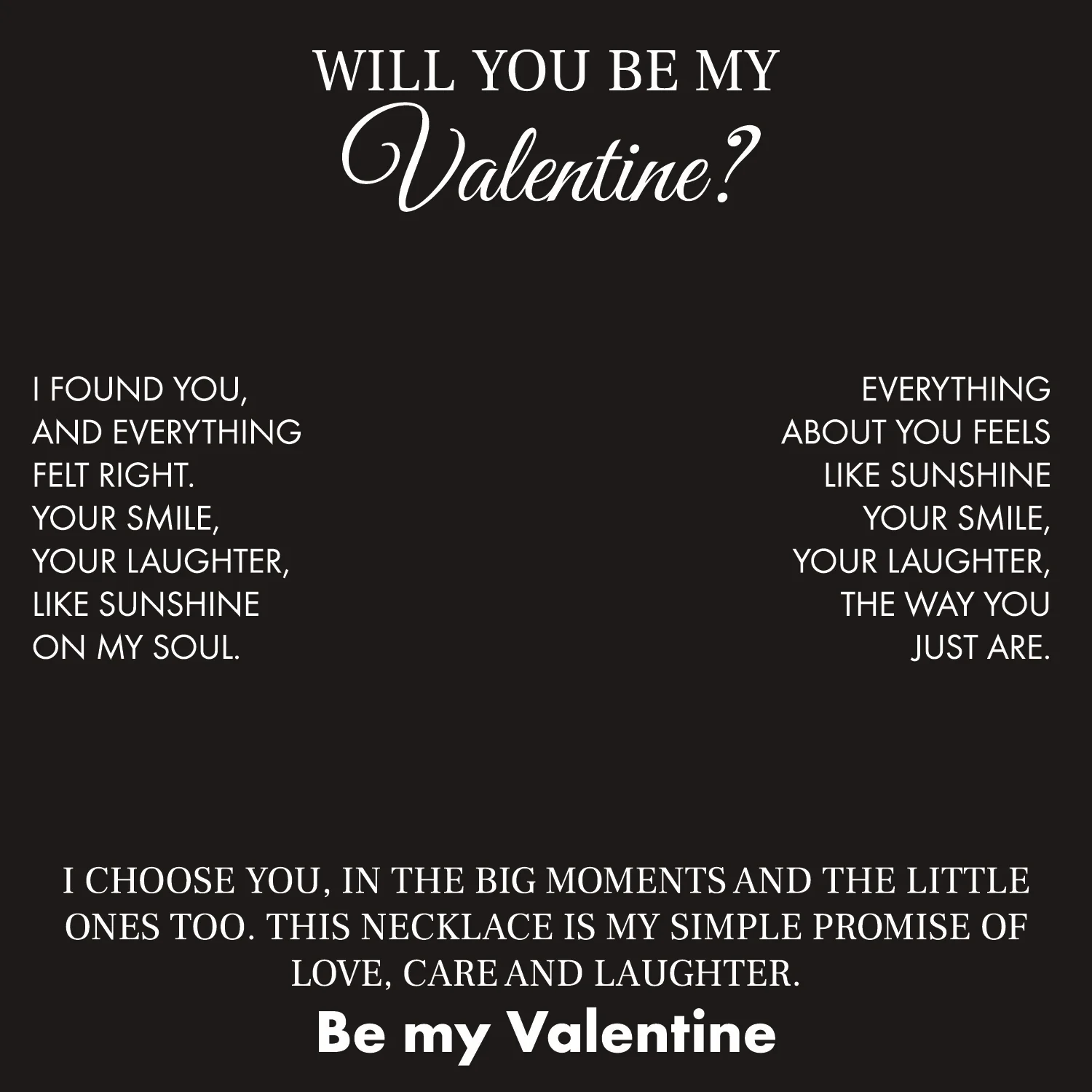 Will You Be My Valentine Card With Necklace For Men - Image 24
